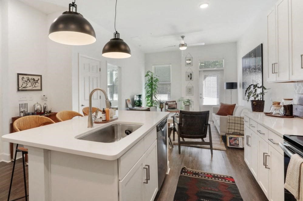Stainless Steel Sink With Faucet In Kitchen at Arcadia Decatur, Decatur