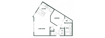 1 bedroom 1 bathroom Boxelder Floor Plan at Arcadia Decatur, Decatur, 30030