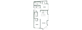 2 bedroom 2 bathroom  Sweetgum Floor Plan at Arcadia Decatur, Decatur, GA, 30030