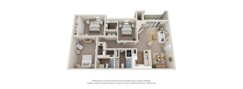 The Brook Floor Plan at Hidden Lake, Union City, GA