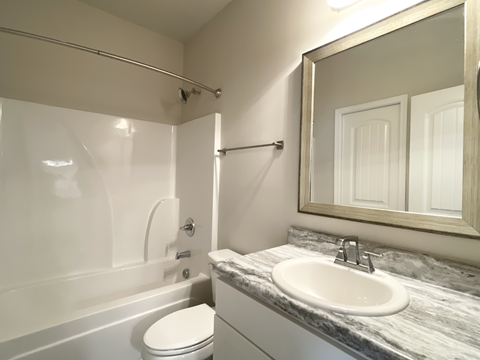 a bathroom with a sink and a toilet and a shower