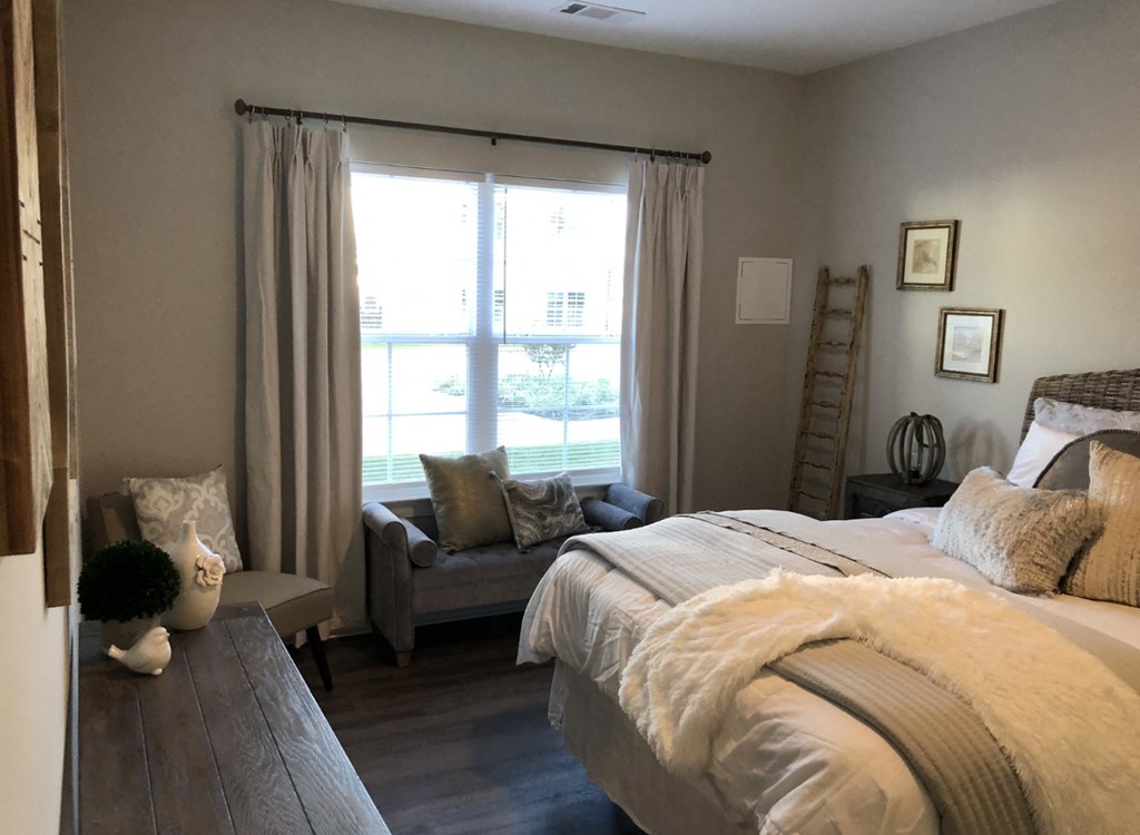 Comfortable Bedroom With Large Window  at Highland Hills Apatrtments, Grovetown, Georgia