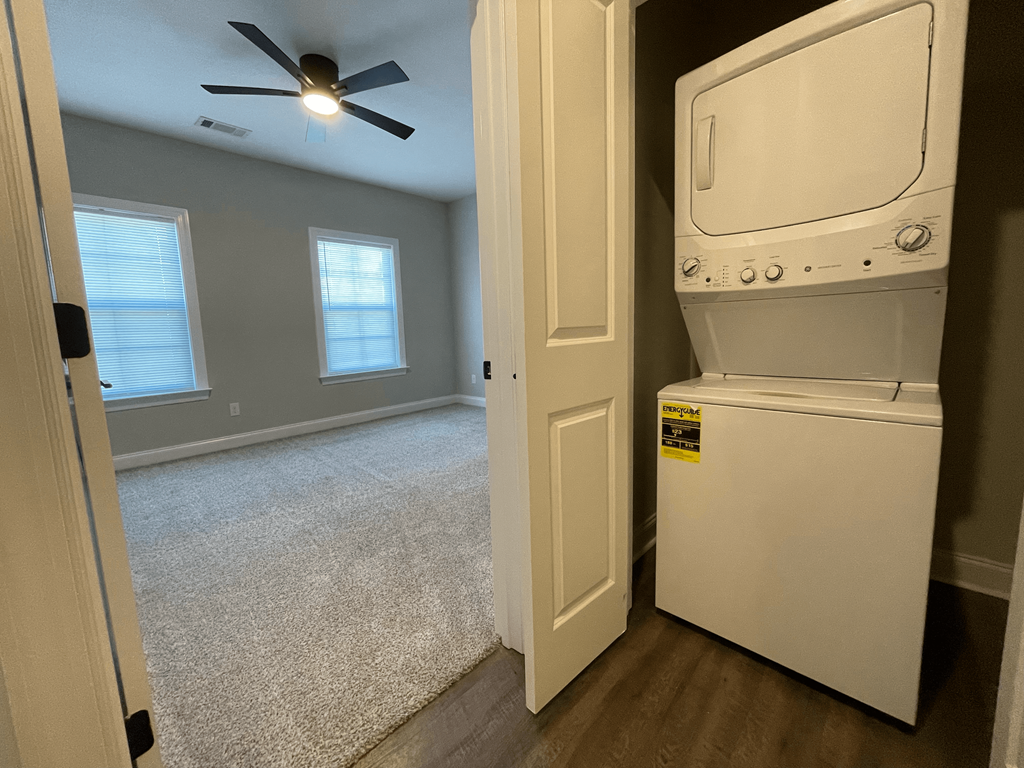 Stacked Washer/Dryer  at Highland Hills Apatrtments, Grovetown, Georgia