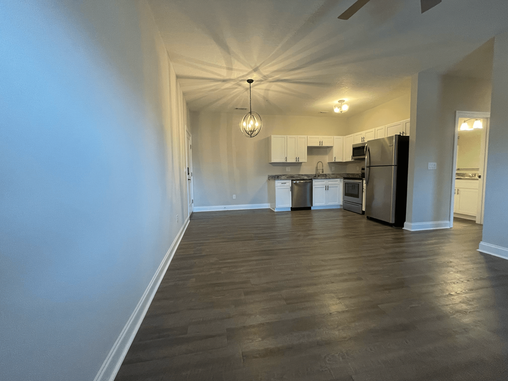 Wood Floor Living Room  at Highland Hills Apatrtments, Grovetown, Georgia