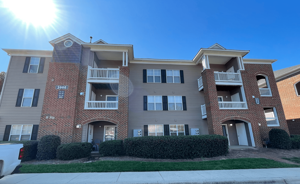 exterior featuring spacious balconies at Palmetto Place, South Carolina, 29708