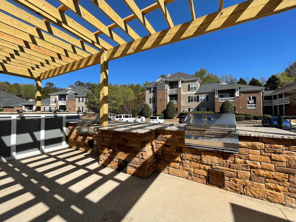 BBQ grills and outdoor kitchen at Palmetto Place, Fort Mill, 29708