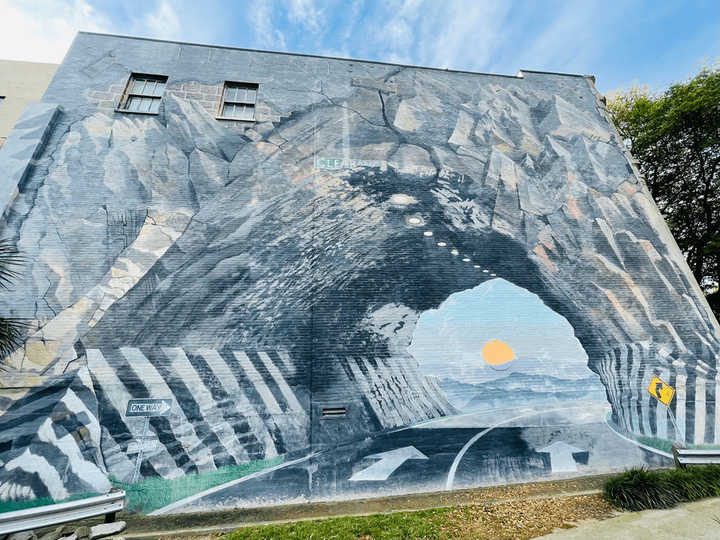 Land Bank Lofts in downtown Columbia SC building mural