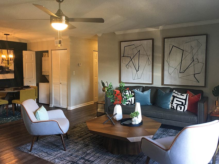 Spacious living room with couch Spacious living room with couch at Latitude at Riverchase
