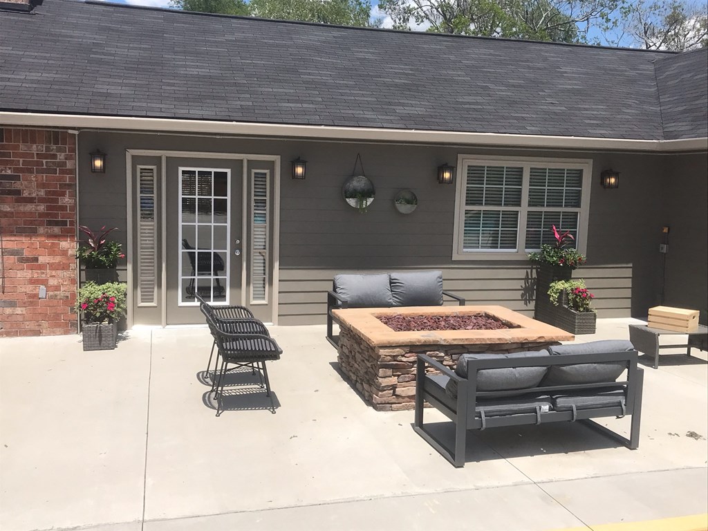 Fire pit zen area at Lory of Savannah, Savannah, GA