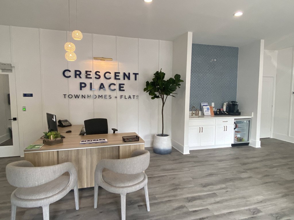 a view of the reception area at crescent place townhomes and flats at Crescent Place Apartments, Georgia, 31419