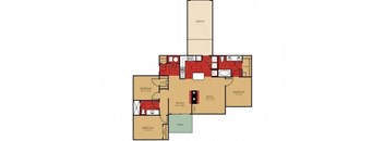 Usonian II Three Bed Two Bath Floor Plan at Elevate on Main, Indiana
