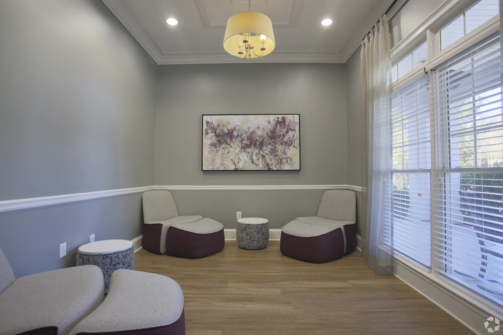 Seating area Dakota Mill Creek apartments Buford, GA