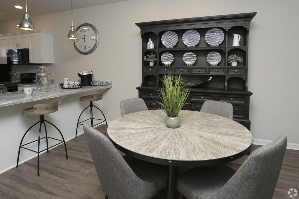 Large dinning table and chairs at Highborne apartments in Augusta, GA