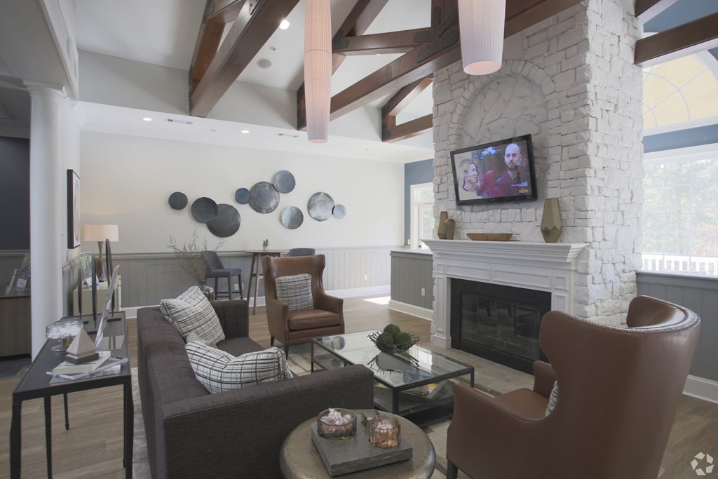 Seating area with fireplace Dakota Mill Creek Buford, GA