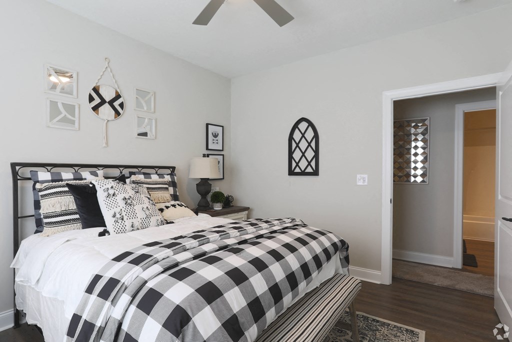Master bedroom at Highland Hills Apartments in Grovetown, Georgia