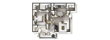 Athens Floor Plan at Century Belmont Station, Louisville, KY