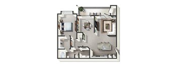 1 bed 1 bath Sydney Floor Plan at Century Belmont Station, Kentucky