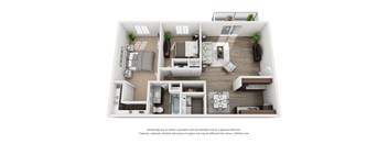 Two Bedroom One Bath - 947 Square Feet at Latitude at Riverchase, Alabama