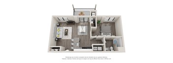 1 bed 1 bath B A2 Floor Planat Latitude at South Portland Apartment, Maine, 04106