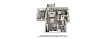 2 bed 2 bath C13 Floor Plan at Latitude at South Portland Apartment, Maine, 04106