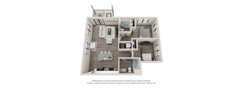 2 bed 2 bath C9 Floor Plan at Latitude at South Portland Apartment, Maine, 04106