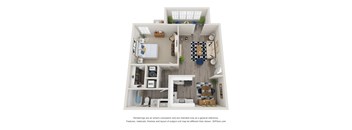 Twin Springs Apartments, Norcross Georgia, A1 3D floorplan