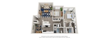 Twin Springs Apartments, Norcross Georgia, B1 3D floorplan