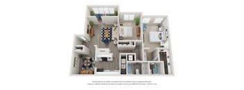 Twin Springs Apartments, Norcross Georgia, B2 3D floorplan