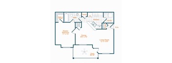 a floor plan of a two story home with an open concept kitchen and living room with a  at Lex at Brier Creek, Morrisville, NC, 27560