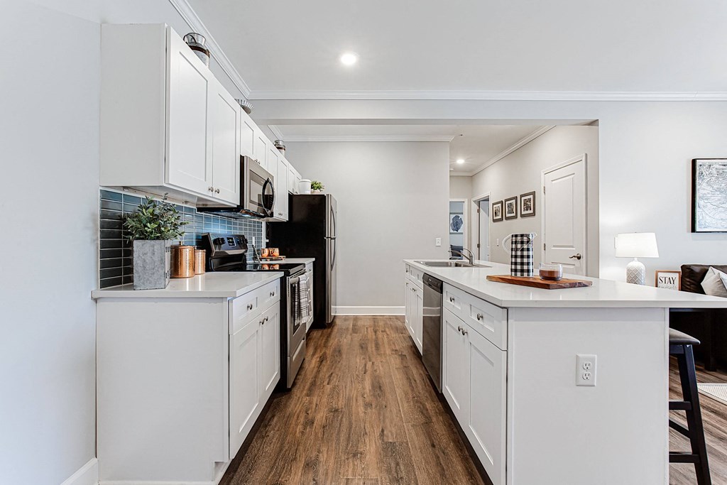 Kitchen With Custom Cabinetry at Liberty Club, Georgia, 31313