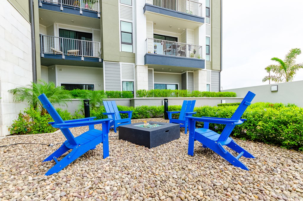 Outdoor Firepit Patio View at Lofts at South Lake, Clermont, 34711