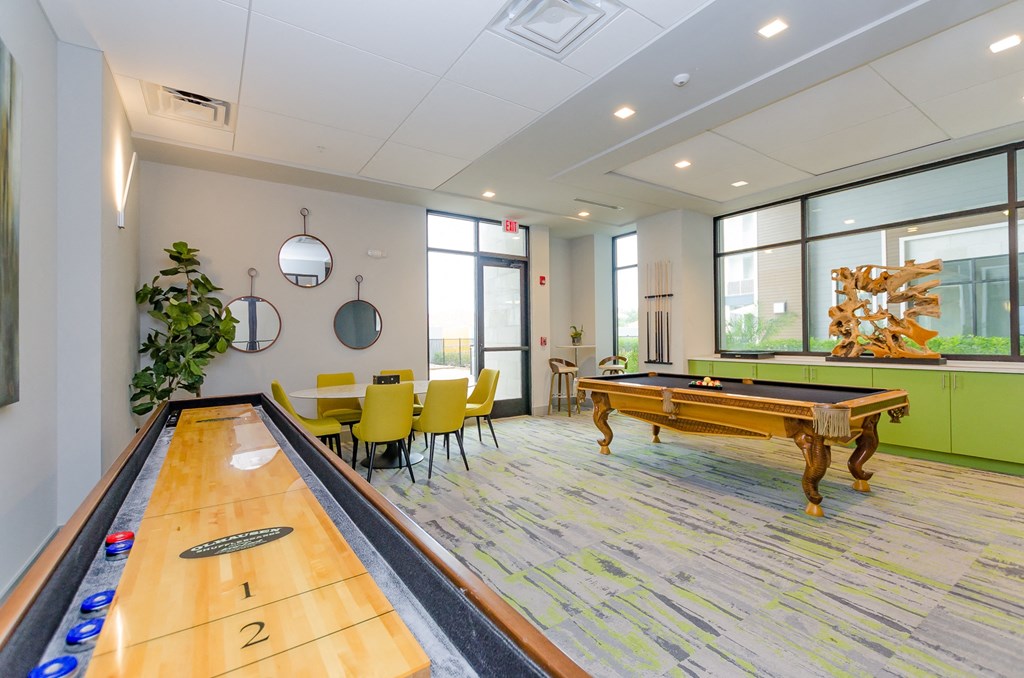  game room with a pool table at Lofts at South Lake, Clermont