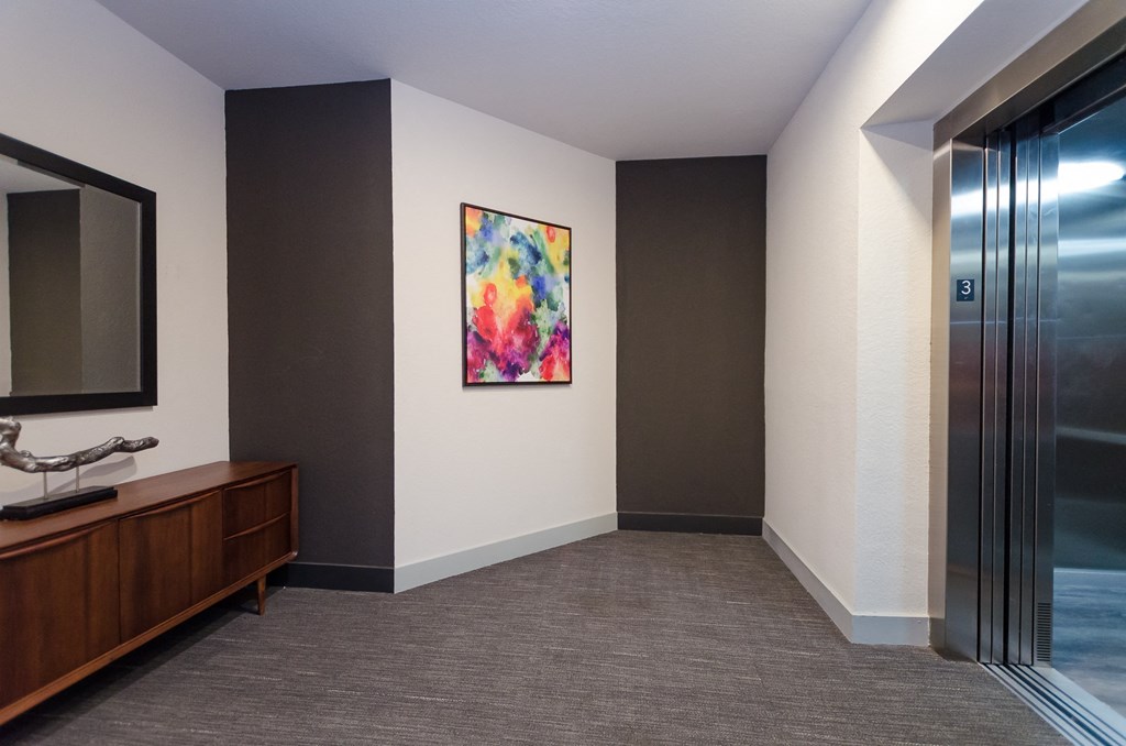 Elevator And Lobby at Lofts at South Lake, Florida