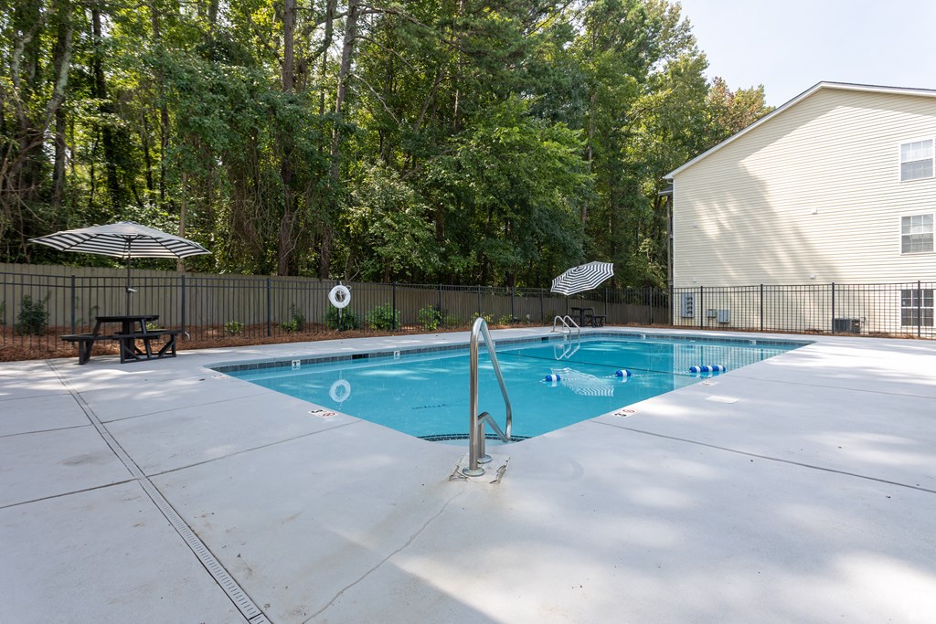 our apartments have a resort style swimming pool in our backyard