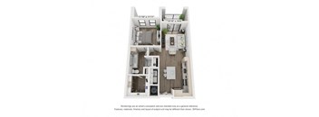 1 bedroom 1 bathroom Athens Floor Plan at Century West Pryor, Missouri, 64081