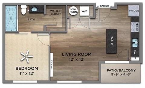 Mercy Floor Plan at Century Baxter Avenue, Louisville, KY