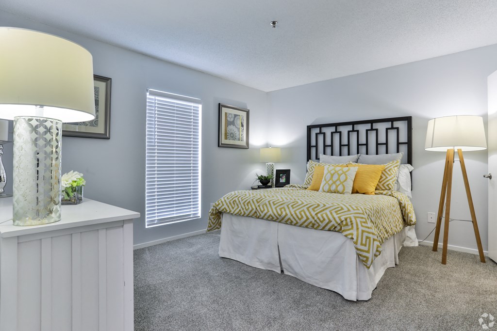 Model Guest Bedroom at SoCO Apartments at Vinings, Georgia, 30080