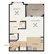 High Hampton 1 Bed 1 Bath Floor Plan High Hampton 1 Bed 1 Bath Floor Plan at Highland Park at Northlake, Charlotte, NC, 28216