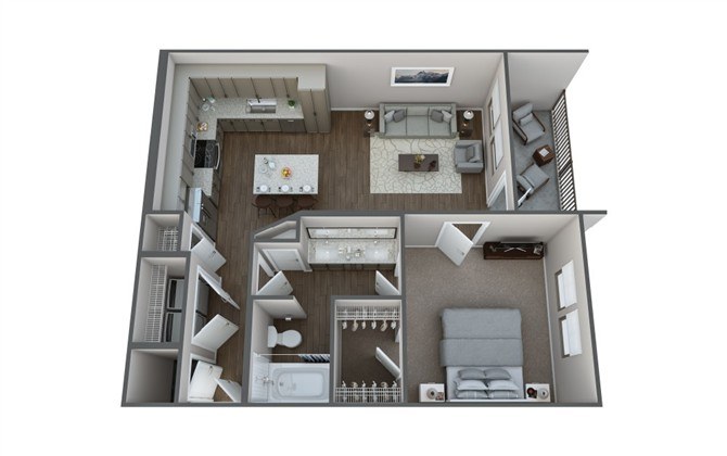A1A Floor Plan at Century Grove Park, North Carolina