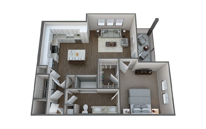 A1B Floor Plan at Century Grove Park, North Carolina, 27545
