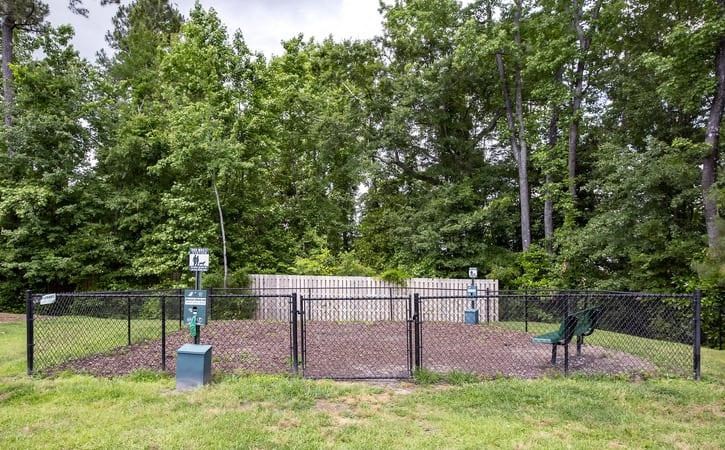 Pet park at Oasis at Cedar Branch in Wilmington, NC