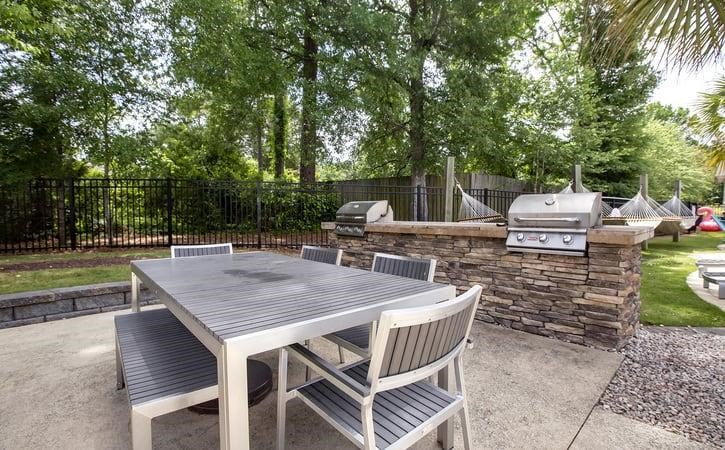 Outdoor grill station at Oasis at Cedar Branch in Wilmington, NC