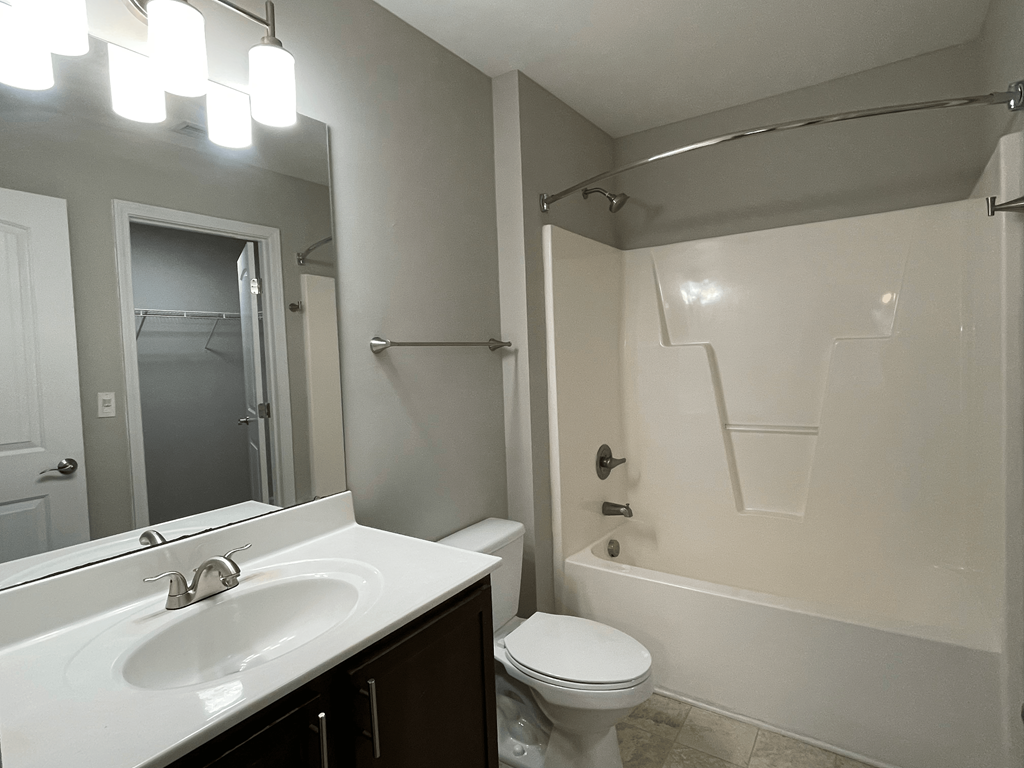 Townhouse bathroom at Oasis at Cedar Branch in Wilmington, NC