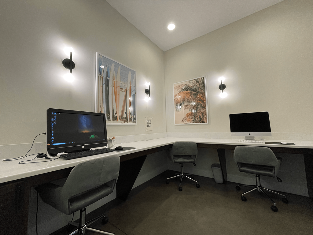 Business center at Oasis at Cedar Branch in Wilmington, NC