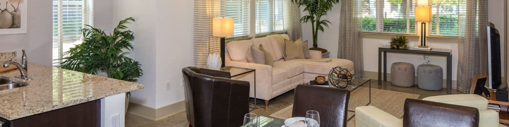 Modern Living Room at Optimist Lofts, Atlanta, GA, 30324