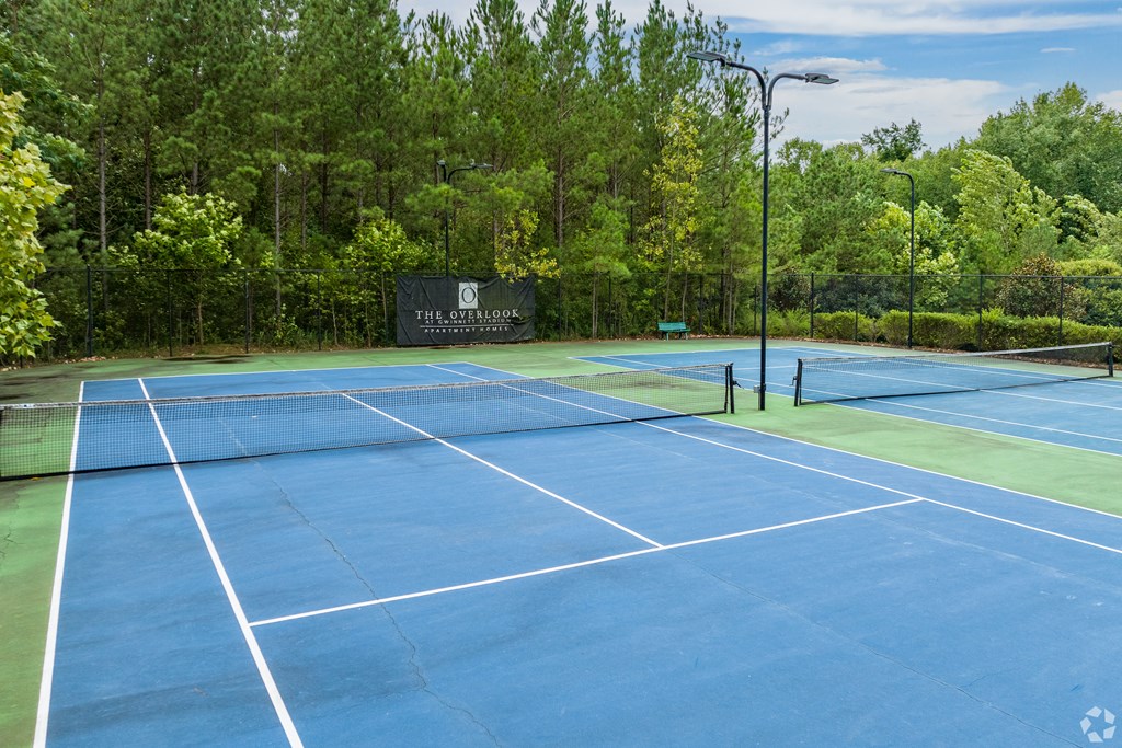 Overlook at Gwinnett Stadium featuring 2 tennis courts. Lawrenceville, GA.