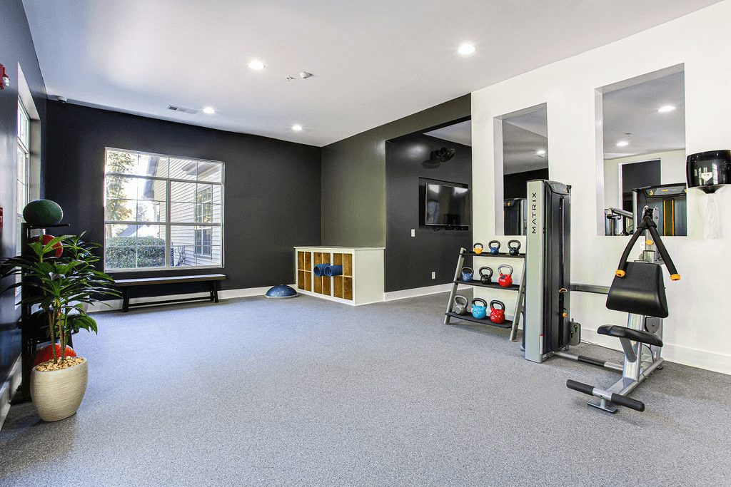 the gym in the owners home has been remodeled and is empty  at Peaks at Gainesville, Gainesville, Georgia