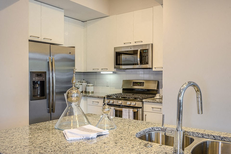 White Cabinets with Granite