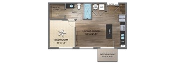 Rubel Floor Plan at Century Baxter Avenue, Kentucky, 40204