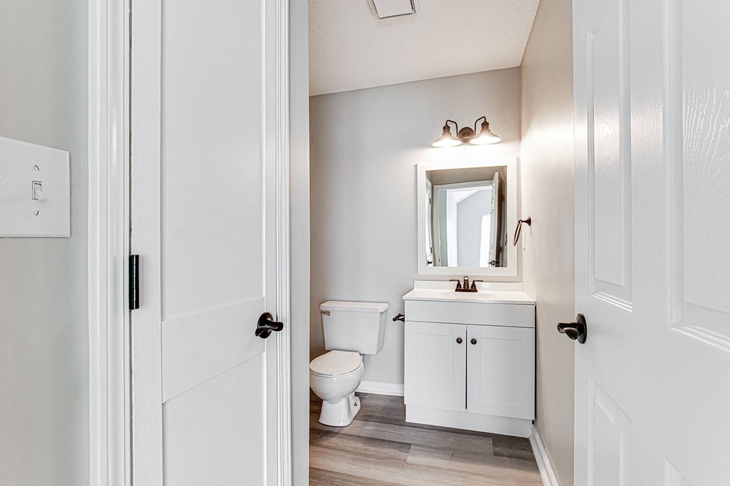 a bathroom with a toilet and a sink and a mirror
